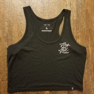 SOLD Flag nor fail crop tank top